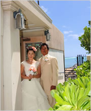 ハピネスウエディング　ハワイ挙式005 ミッシェル・オーシャン・チャペル挙式